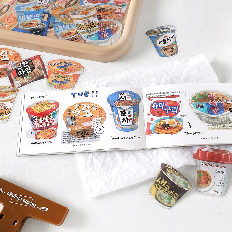 Set 30 PET stickers Paper More