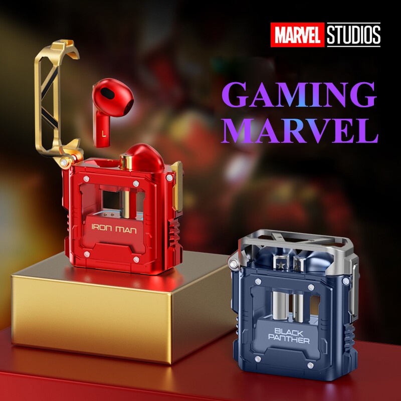 Tai Nghe Marvel Gaming Bluetooth BTMV08 HOLOCOM Âm Thanh Nổi Chống Ồn Bass Mạnh Chơi Game Độ Trễ Thấp - Thiết Kế Độc Đáo