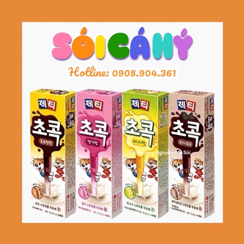 Socola dạng ống hút CHOKOK Hàn Quốc