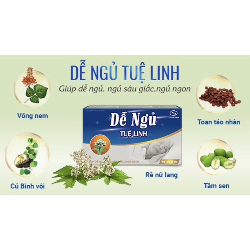 Dễ Ngủ Tuệ Linh_ mang lại giấc ngủ tự nhiên, giúp cơ thể thoải mái sau khi ngủ dậy, ko phụ thuộc vào t.h.u.ố.c