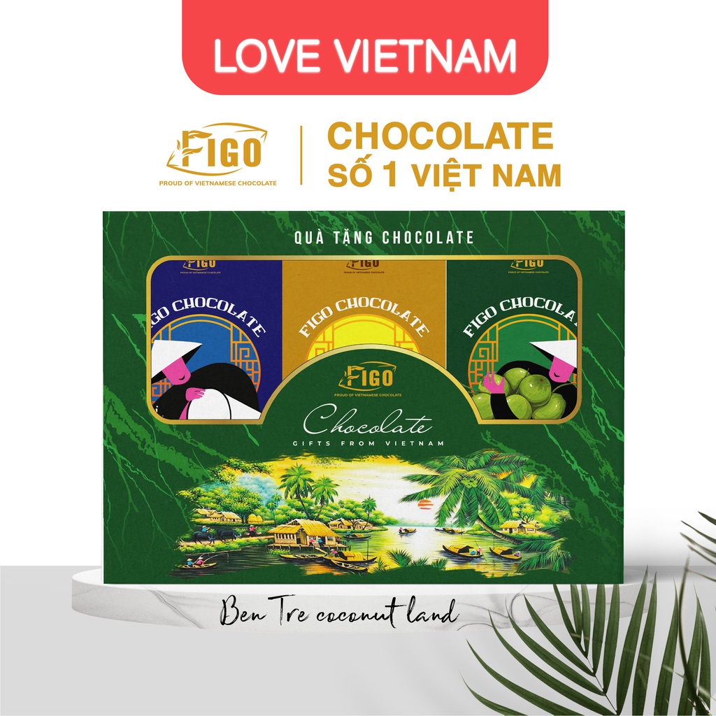 [HOẢ TỐC] Set quà tặng Chocolate Bến Tre FIGO, set LOVEVIETNAM