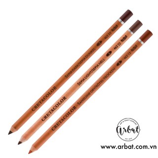 [ARBAT] Chì phấn vẽ dessin Cretacolor Sanguine, Sepia Dark, Sepia Light