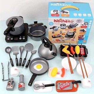 Đồ chơi nấu ăn 36 chi tiết nhựa, bộ đồ chơi nấu ăn cho bé