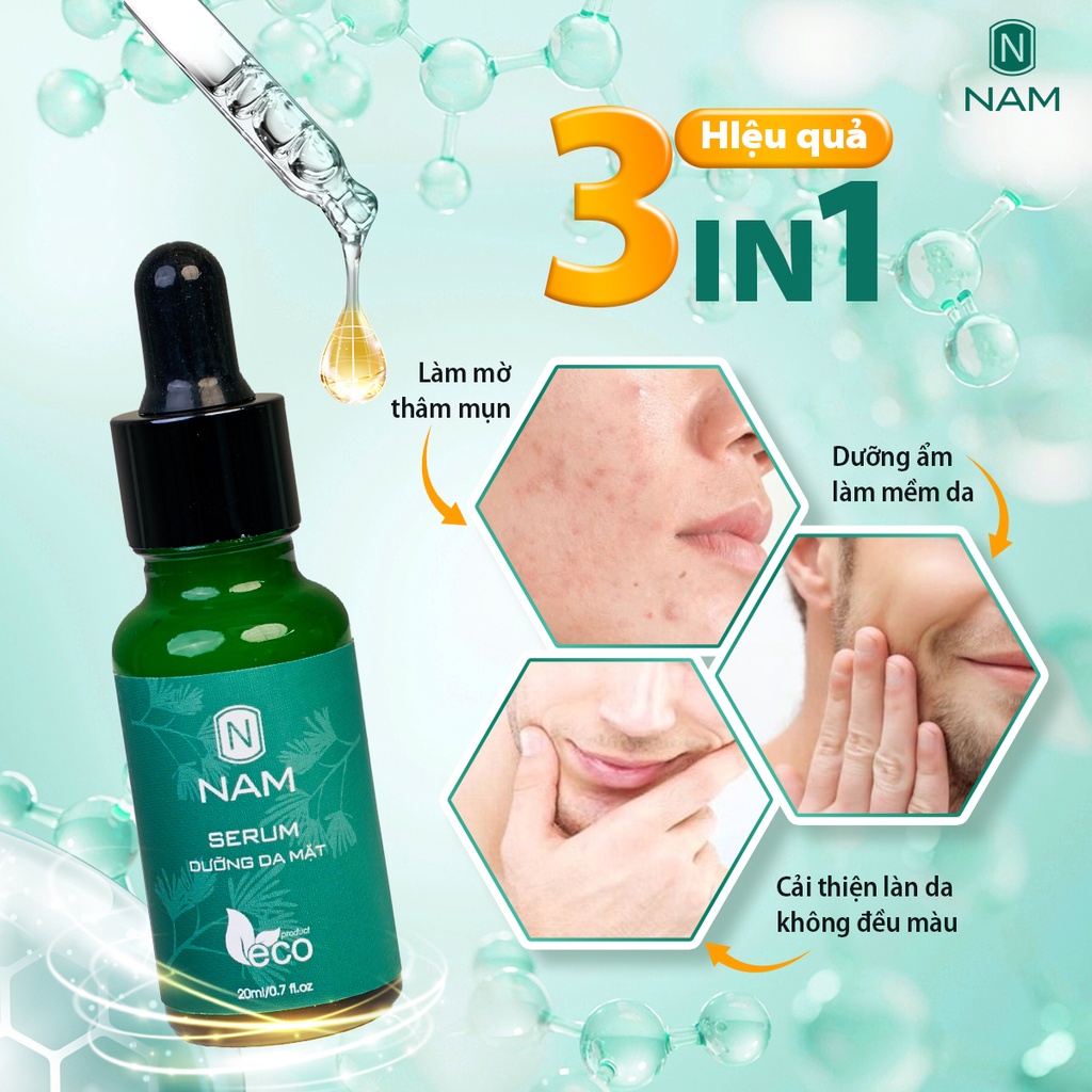 Seurm dành cho nam giới Eco Thiên Nhiên Việt xóa mụn thâm dưỡng da trắng mịn se khit lỗ chân lông 20ml