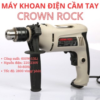 Máy khoan tường crown crock 13 ly cầm tay máy khoan búa đa năng