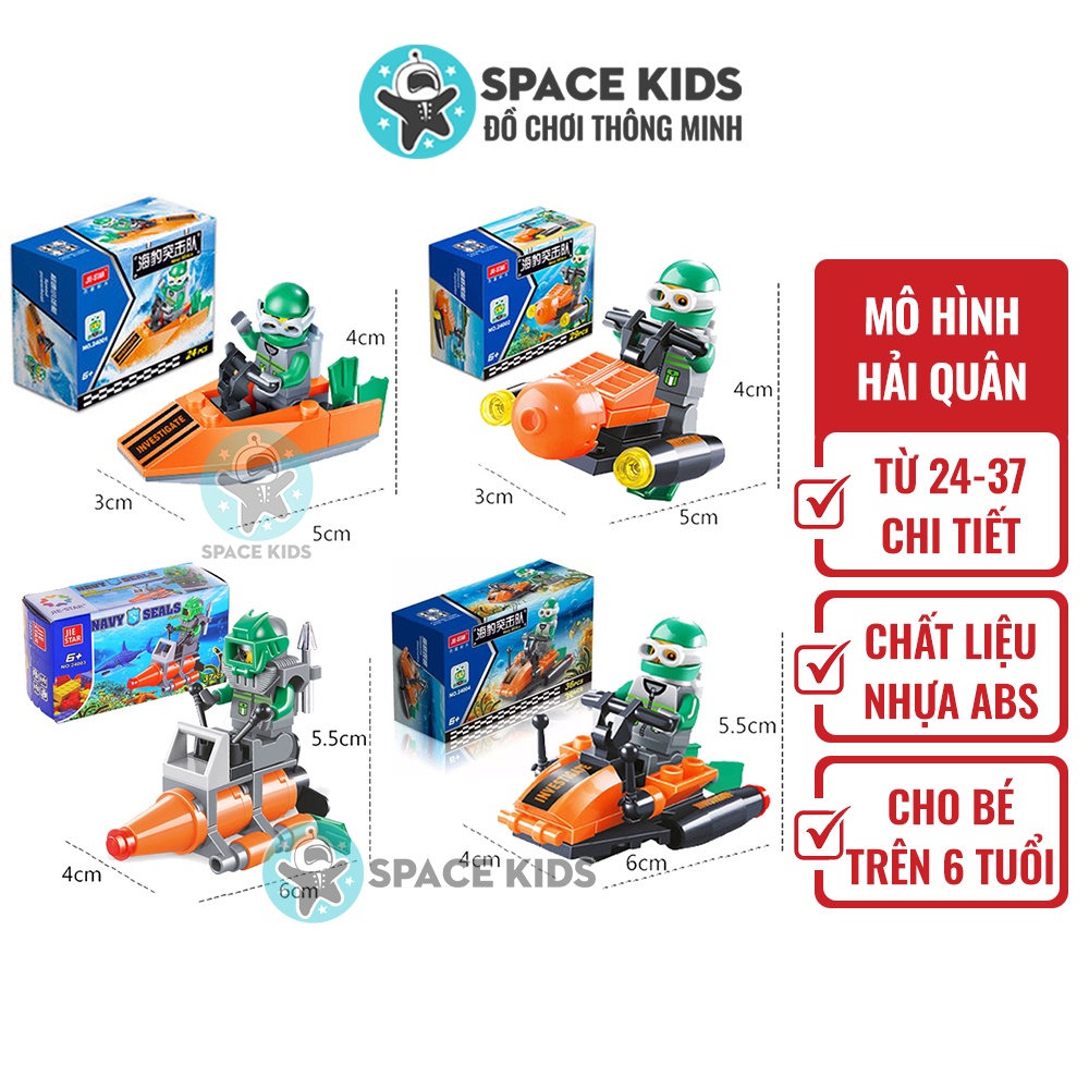 Đồ chơi mô hình lắp ráp 3D chủ đề Hải quân từ 24 đến 37 cho bé