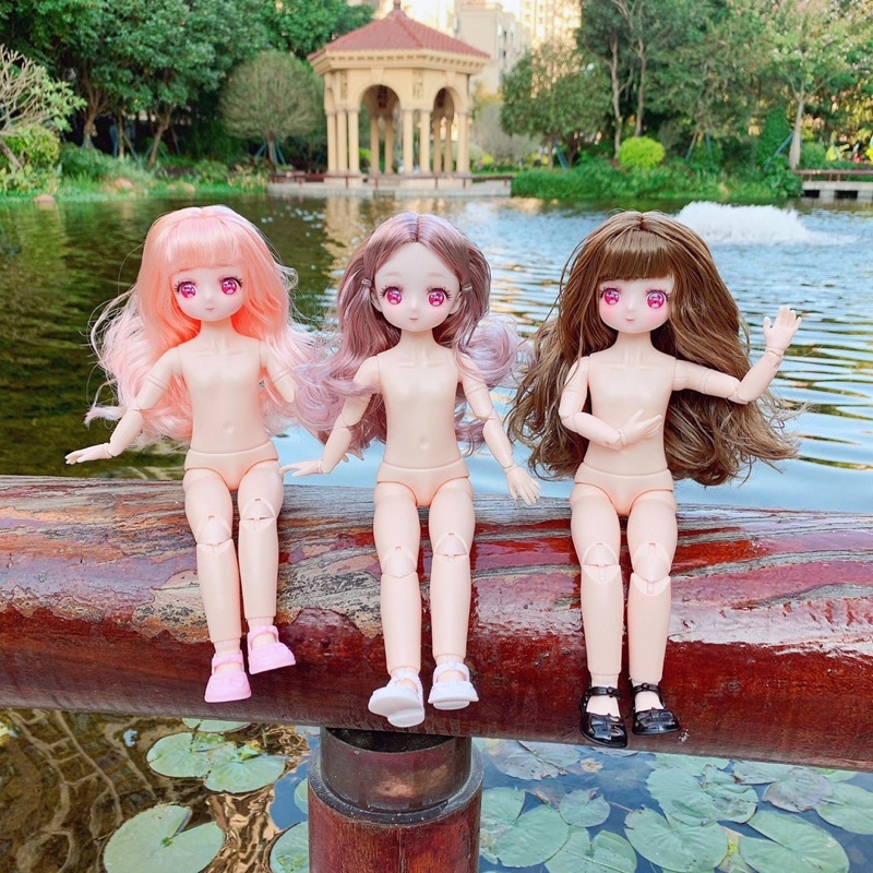 Búp bê babi cao 30cm , 20 khớp, búp bê anime siêu xinh mắt 3d