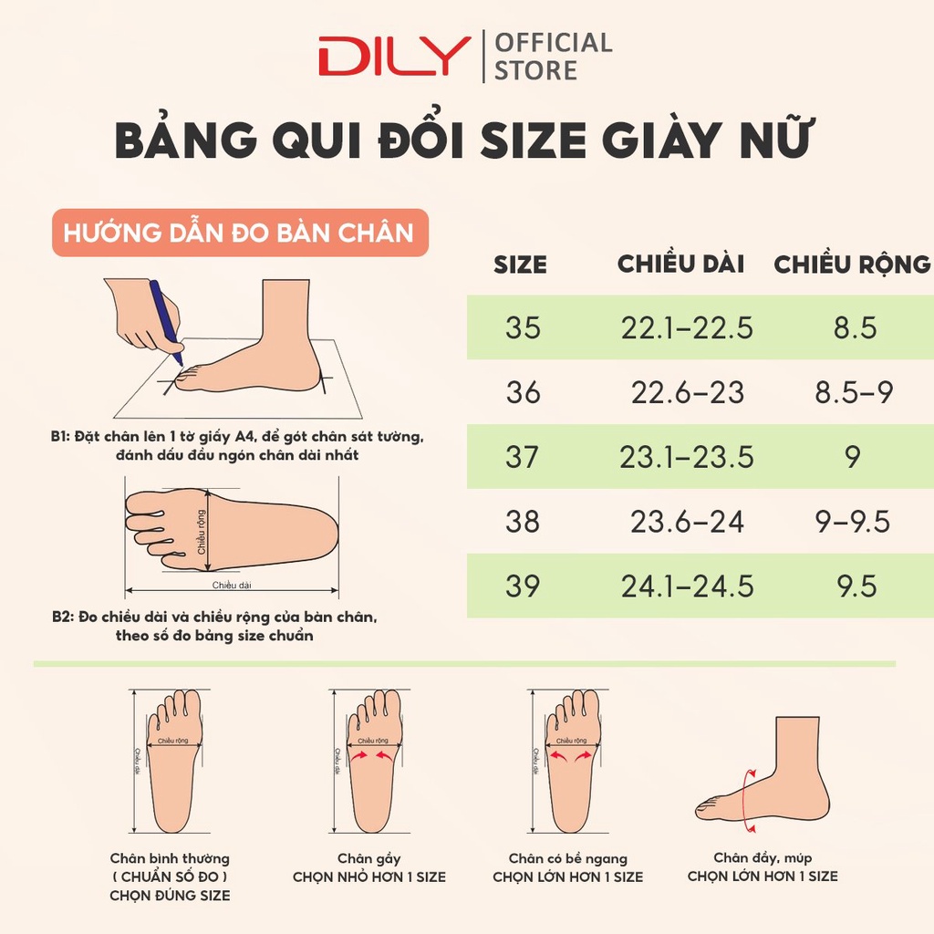 Dép guốc cao gót nữ bản lớn chữ H DILY dép guốc nữ mũi vuông thanh lịch_AA0289