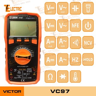 Victor vc 97 mẫu mới, đồng hồ đo điện vạn năng victor vc97 true rms