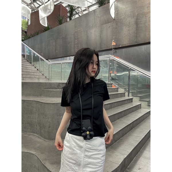 Áo BABY TEE| BASIC RAGLAN - BLACK