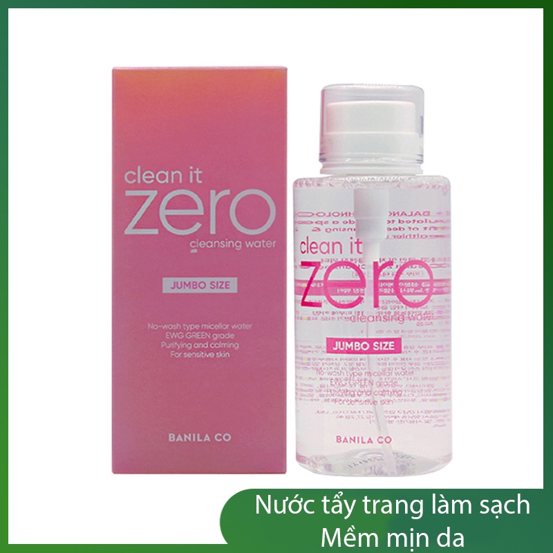 Tẩy trang Zero Cleansing Water dịu nhẹ làm sạch sâu Hàn Quốc 310ml