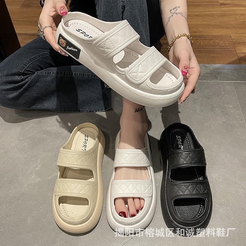 Dép quai ngang 3 màu ôm chân hàng QC Kèm ảnh thật