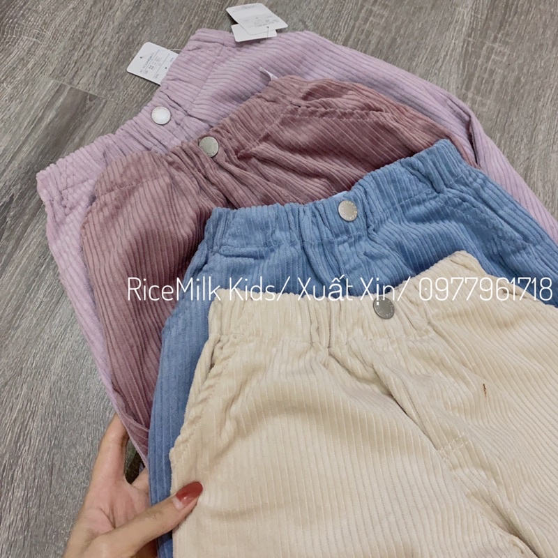 Quần nhung clothes cho bé gái xuất Nhật dư xịn | BigBuy360 - bigbuy360.vn