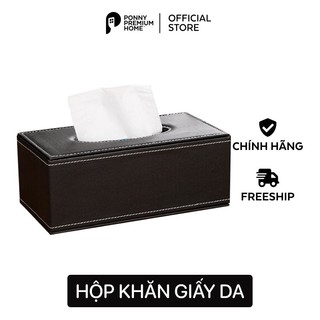 Hộp đựng giấy ăn sang trọng, hộp khăn giấy để bàn, ô tô bằng da cao cấp sang trọng Ponny Premium Home