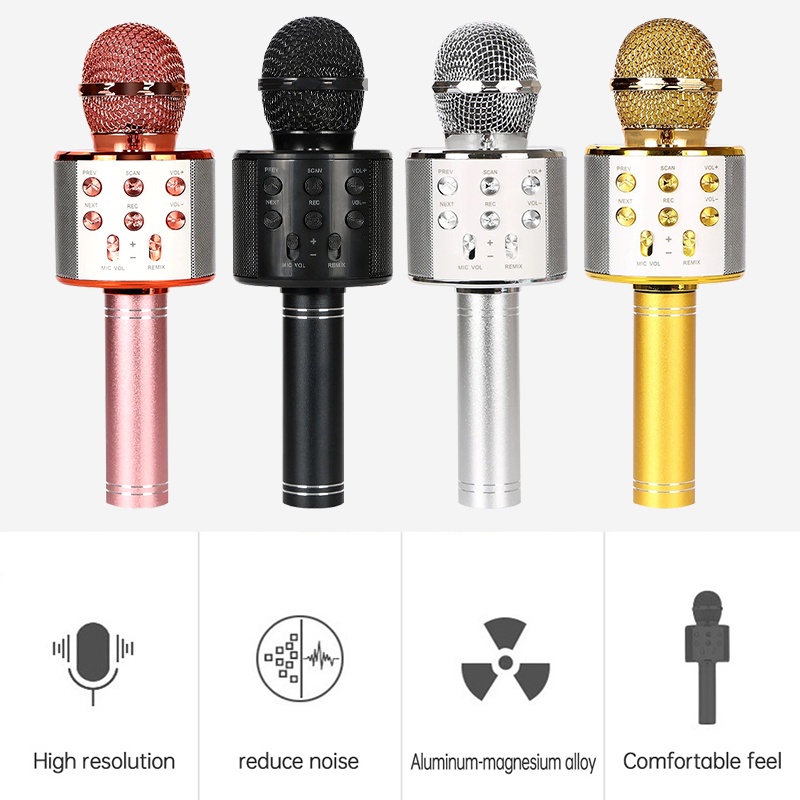 Micro Hát Karaoke Cầm Tay 858 Đa Năng 6 TRONG 1 Tiện Dụng Chất Lượng Cao  Mic Hát Bluetooth Mini Tiện Lợi  [BH 1 THÁNG] | BigBuy360 - bigbuy360.vn