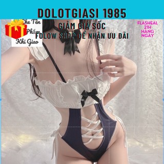 Bộ bodysuit dây đan buộc hông gợi cảm XT23.QN60
