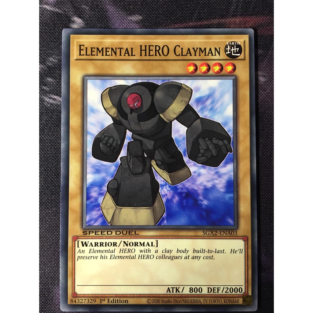 Bài yugioh speed duel - Elemental HERO Clayman - SGX1-ENA03 - Common 1st Edition hoặc SGX2 , SGX3
