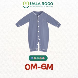 Bodysuit cho bé Ualarogo 0-6 tháng vải sợi Tre Bamboo mềm mịn liền thân cúc giữa gọn gàng 2028