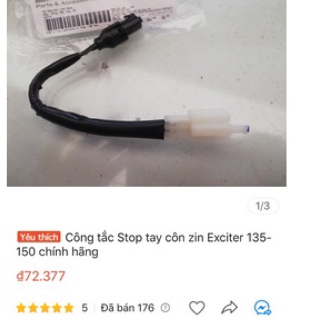 Công tắc tay côn Exciter chính hãng - công tắc phanh yamaha