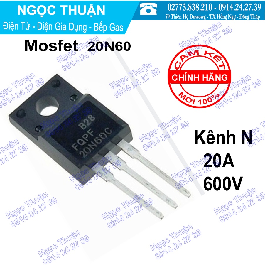 Mosfet 20N60 KÊNH N  20A 600V
