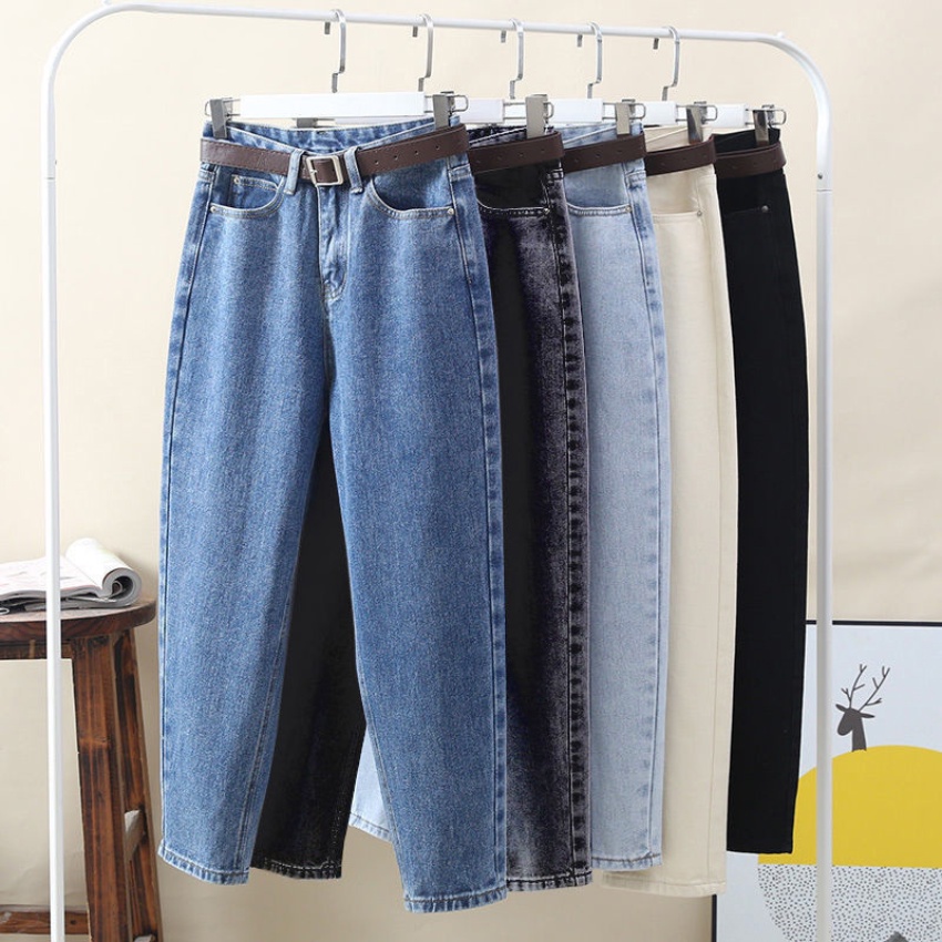 Quần Bò Jeans Nữ Baggy Jean Lưng Cao Phong Cách Chất Mịn Đẹp Cạp Quần Cao Vừa Phải Hàng Quảng Châu Có Bigsize