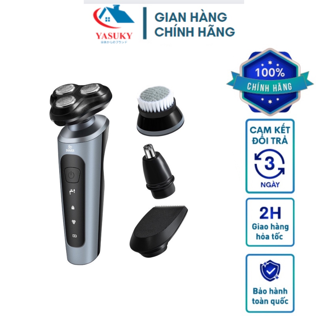 Máy cạo râu Yasuky - Máy cạo râu đa năng 4 trong 1 hàng nhập cao cấp bảo hành lỗi 1 đổi 1