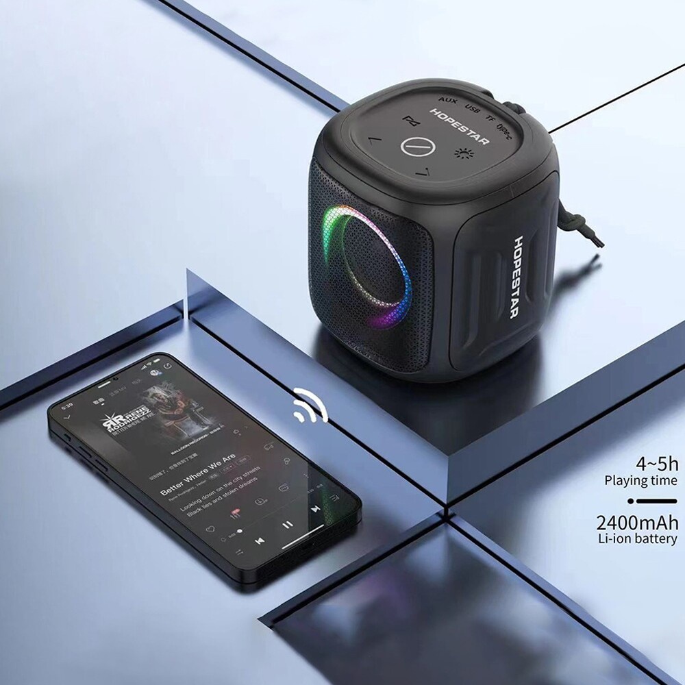 Loa Bluetooth Hopestar Party 100 | Công Suất 50W, Pin 10000mAh, Cổng Aux, Usb, Thẻ Nhớ, Hàng Chính Hãng-Tặng Kèm Micro