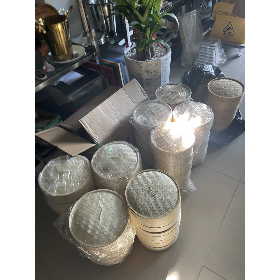 Xửng hấp tre tự nhiên hấp bánh bao, dimsum nhiều kích thước 15/20/25/30CM