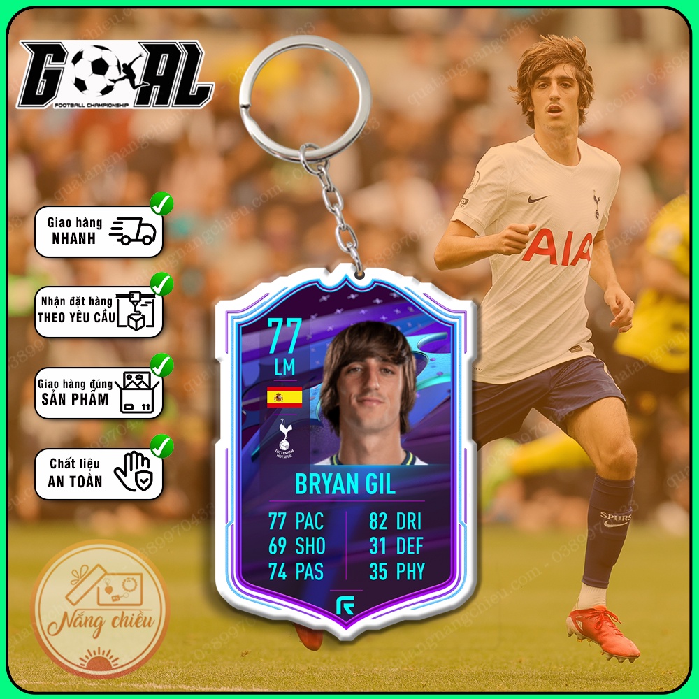 Móc khóa in hình Bryan Gil -Phụ kiện móc khóa treo balo gaming - cầu thủ được yêu thích nhất[19101-19125]