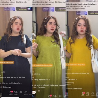 D12 Váy Suông Basic Xẻ Sườn TChubby by Lê Na x Maii Thươngg Bigsize