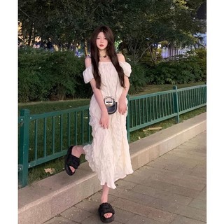 ĐẦM MAXI NHÚN TRẮNG