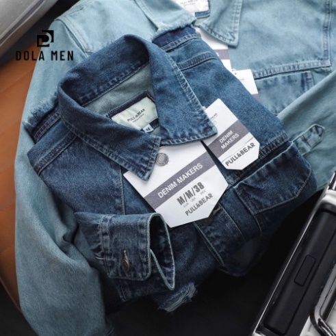 Áo Khoác Jean Nam Pull & Bear 2 MÀU Denim Makers Form slimfit chất Denim xịn cứng cáp Chuẩn Hãng