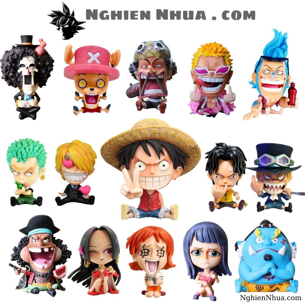 Mô hình One Piece chibi Luffy Zoro Sanji Ace Sabo Nami Robin Choper Usopp Brook Franky Jinbei Boa Hancok Doflamingo Kuma