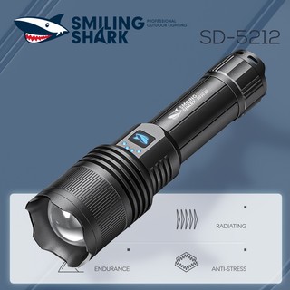Smiling Shark Đèn pin M80 laser trắng USB sạc lại được 4 chế độ điều chỉnh thu phóng được sử dụng ngoài trời cắm trại
