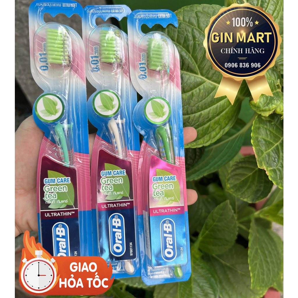 Bàn Chải Đánh Răng Oral-B Ultrathin Greentea Toothbrush tinh chất trà xanh