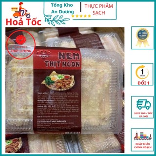 Nem chua rán hà nội hộp 450gr, nem chua thịt rán công ty huta ngon tuyệt, vệ sinh an toàn thực phẩm