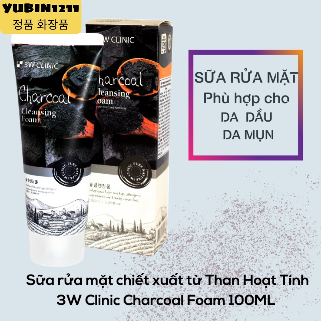 Sữa Rửa Mặt 3W Clinic Collagen Cleansing Foam 100ml Hàn Quốc - Yubin1211