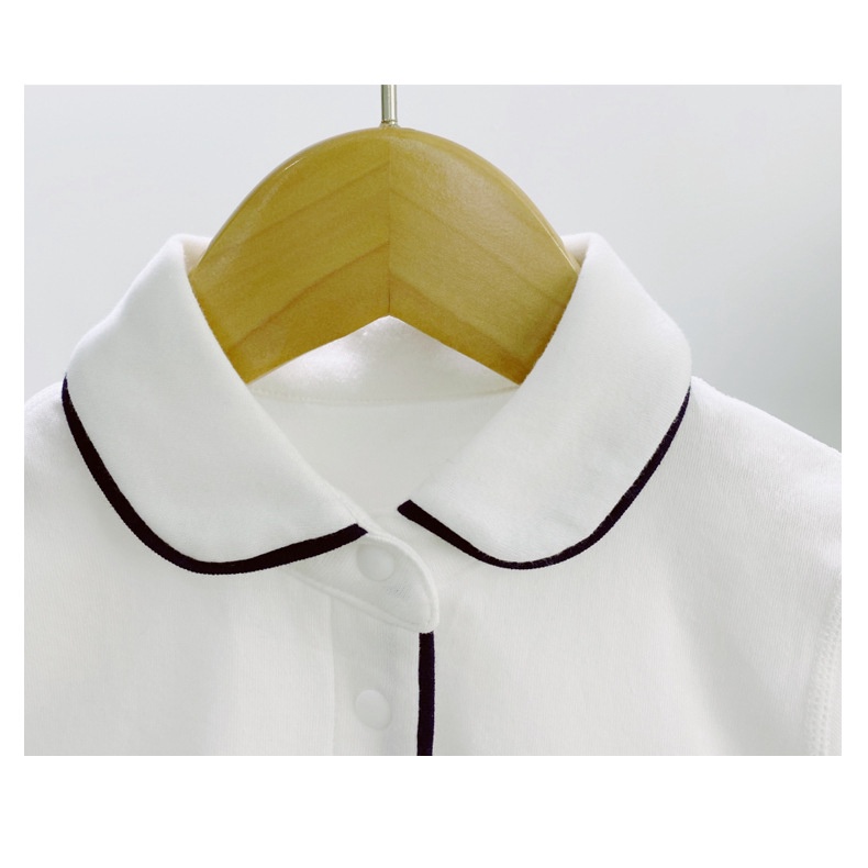Body Trắng Polo Ngắn Tay Bé Trai 3-12 Tháng -Hàng cao cấp