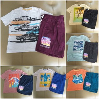 Bộ đồ bé trai ngắn tay, cotton xược vải xuất dư size đại cho bé trai