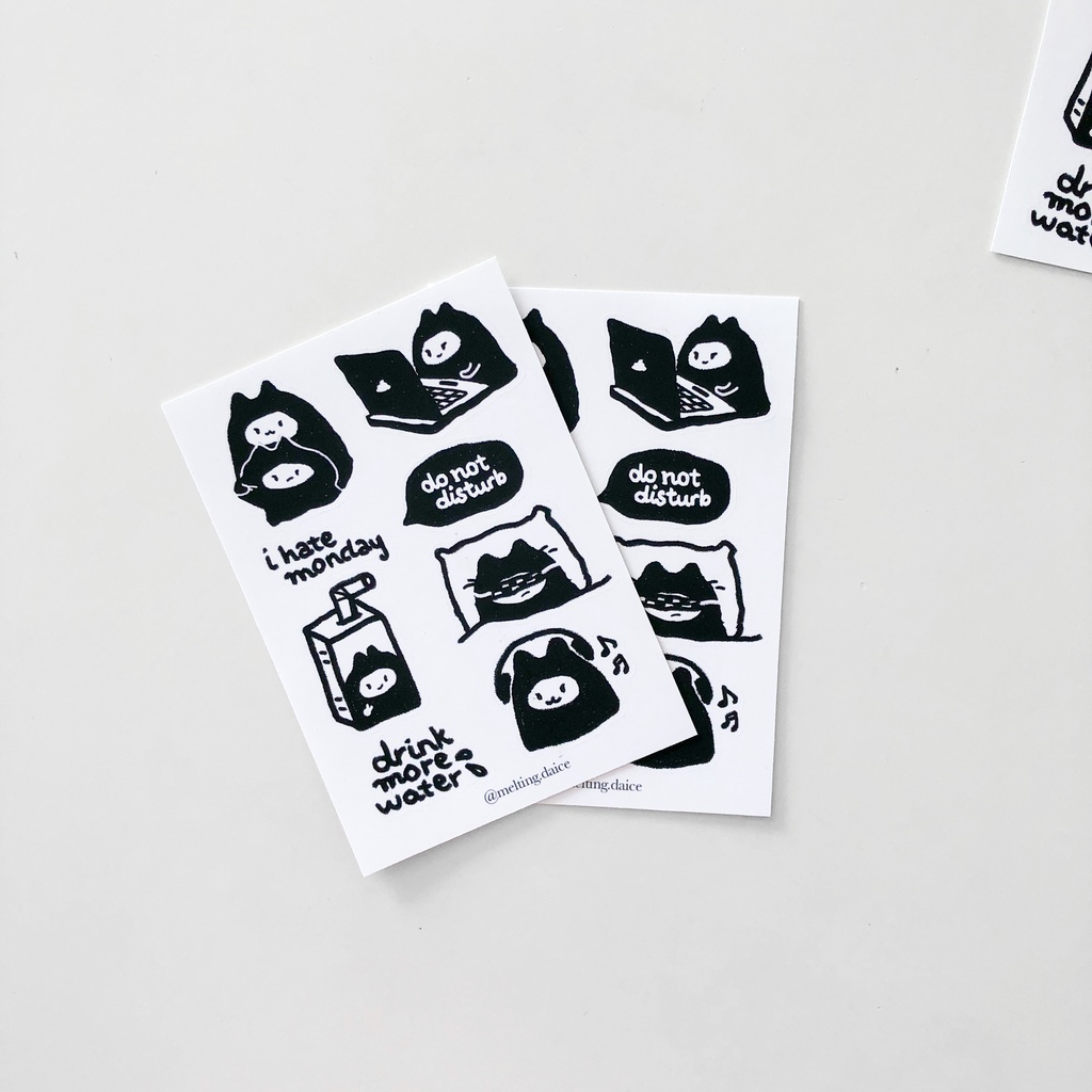 Daice || ‘ 𝐝𝐚𝐢𝐜𝐞 𝐚𝐜𝐭𝐢𝐯𝐢𝐭𝐲’ sticker pack -  sticker/nhãn dán/decal chống nước