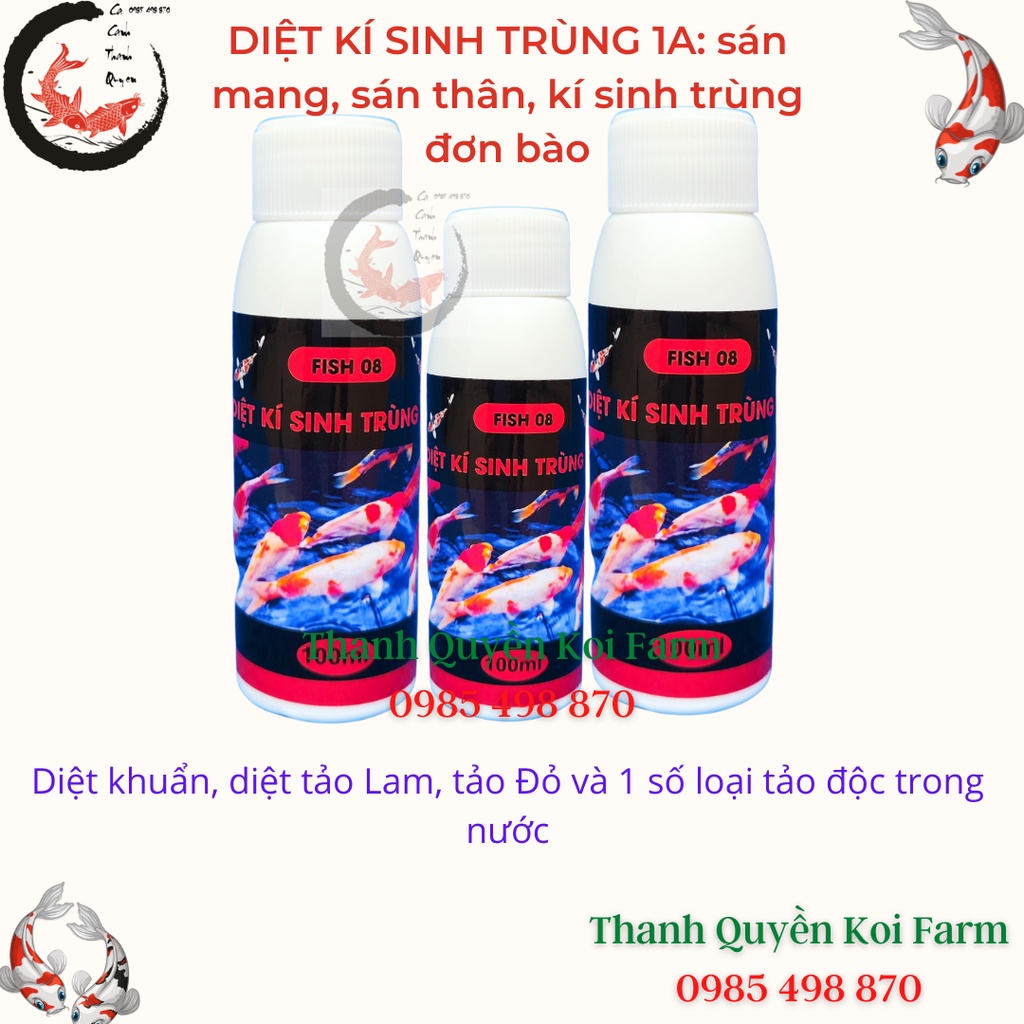Thuốc diệt trị kí sinh trùng cho cá Koi, cá cảnh Fish 8