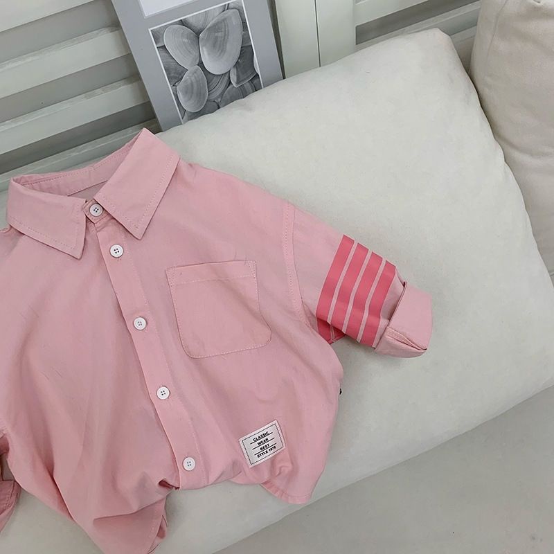 Áo Sơ Mi Tay Dài Thời Trang Xuân Hè Dễ Phối Đồ Cho Bé Trai
