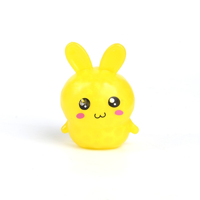 Thỏ bóp nhúm hạt nhựa dẻo hoạt hình mới giải phóng áp suất cao su mềm đồ chơi
