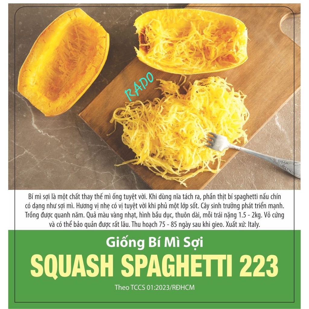 Hạt giống Bí Sợi Mì Ý Spagheti