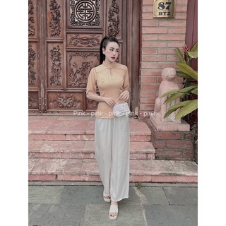 Đồ lam đi chùa nữ - bà ba - bộ đi lễ chùa đẹp cao cấp