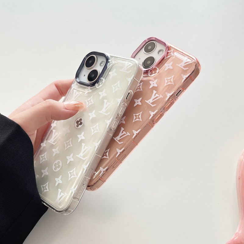 Ốp Điện Thoại Dẻo Trong Suốt In Logo Thương Hiệu Sang Trọng Cho iPhone 14 13 12 11 Pro Max