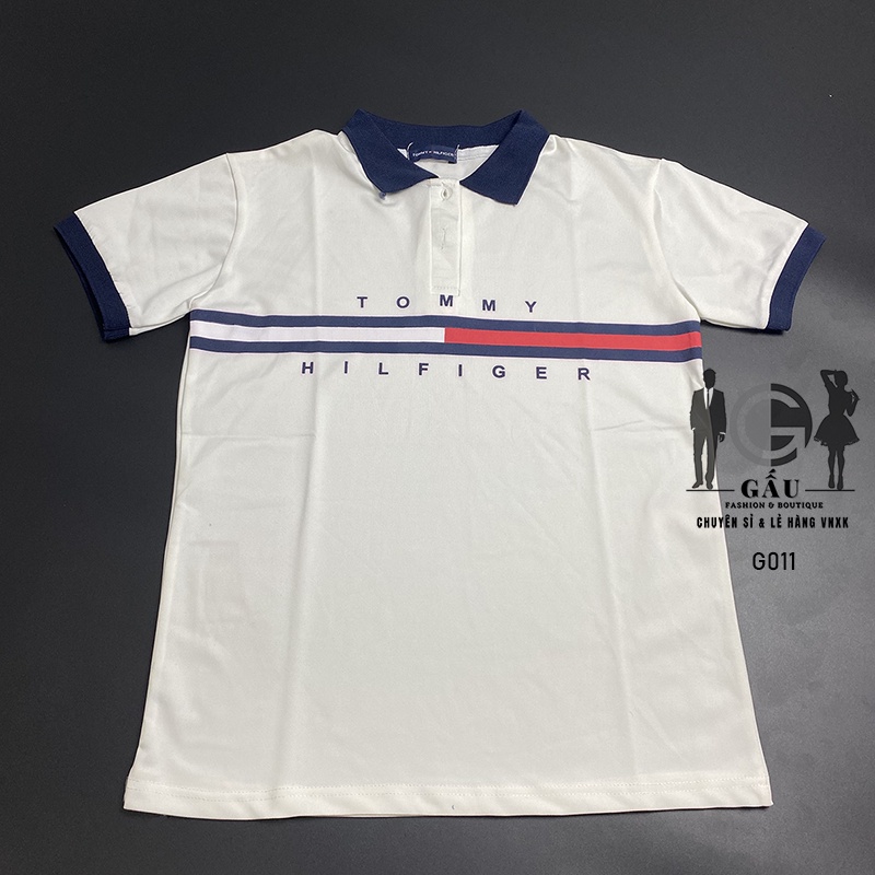 Áo Thun Tay Ngắn Có Cổ Phối Sọc Tay Tommy Hilfiger