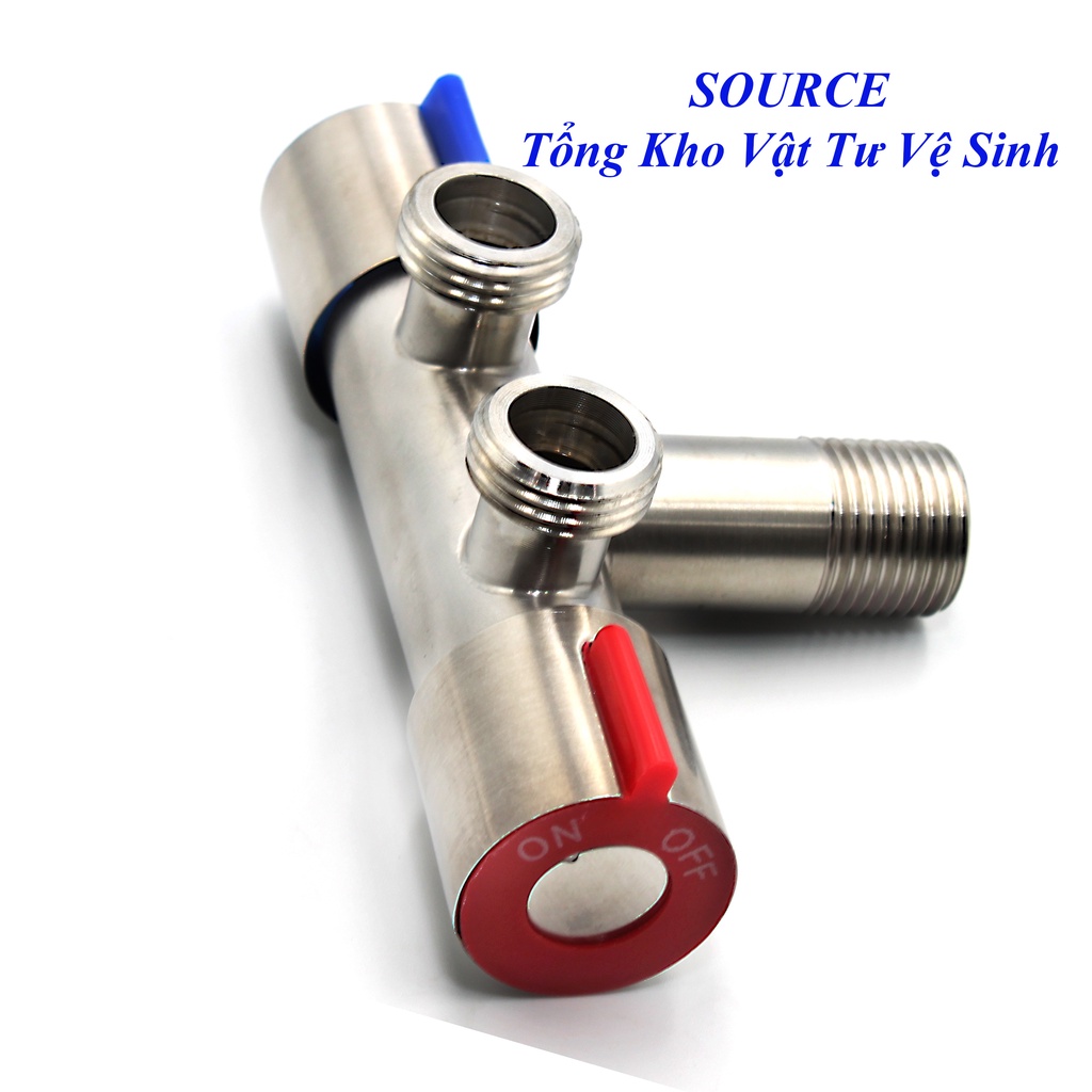 Vòi Nước Inox 304 2 Đầu Đóng Mở Riêng Biệt Siêu Tiện Lợi