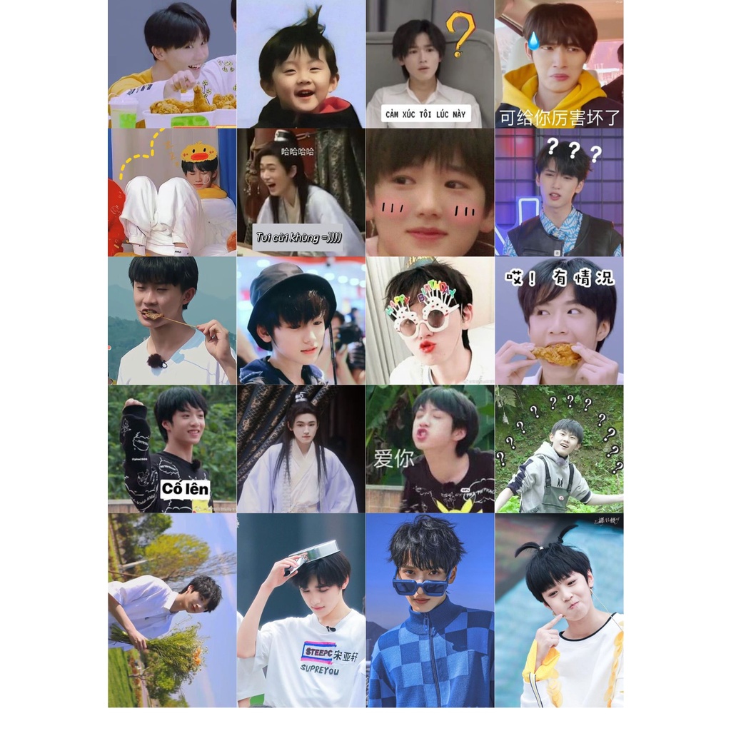 Combo 166 Sticker nhóm TNT nhãn dán 106 viền trơn và 60 ô vuông