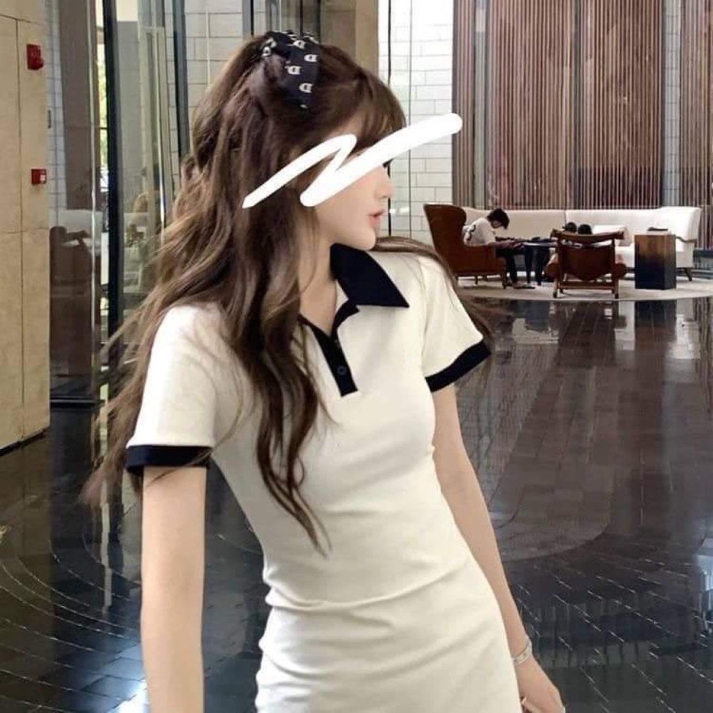 Váy polo nữ ngắn tay dáng xòe kiểu ôm body cá tính phong cách công sở basic sexy dạo phố đi học siêu xinh V006 | BigBuy360 - bigbuy360.vn